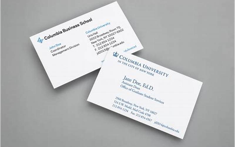 Academic Business Cards 2023 